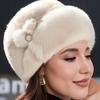 Fashionable High Top Faux Mink Plush Hat for Autumn and Winter