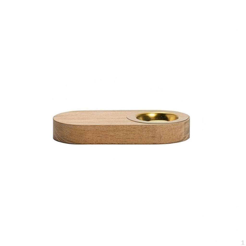 Modern Oval Wooden Incense Burner, Minimalist Holder, Desktop Decor, Middle Eastern Style