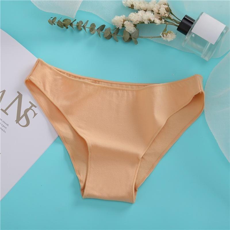 Women's Cotton Briefs In Solid Colors, Sizes M-XXL, High Comfort Fit