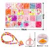 Tibemi Bead Craft Kit for DIY Accessories for and Educational Toy with Animal Parts Storage Elementary School Day Christmas Gift Girls, Necklaces,