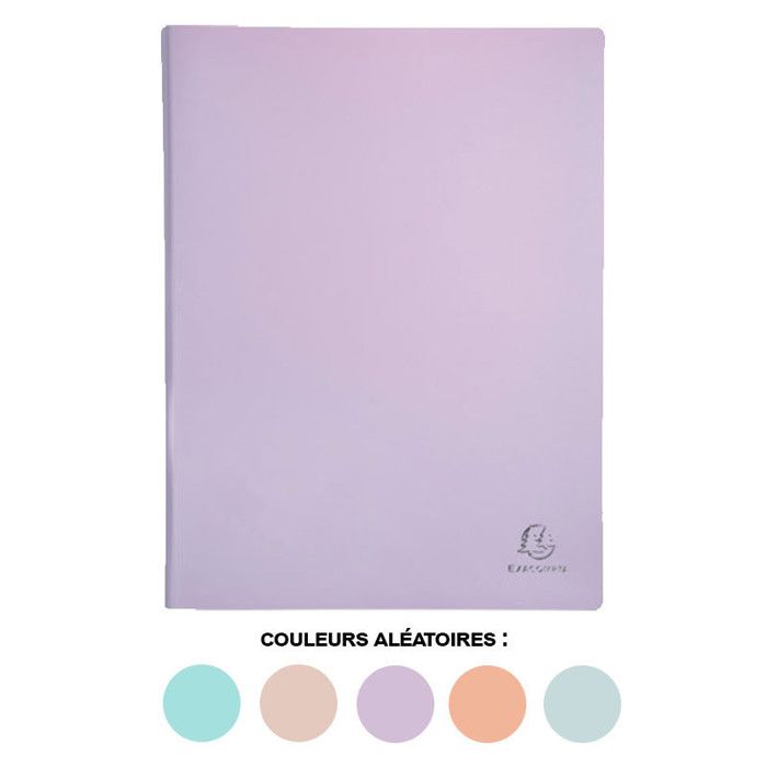 Protège-documents - exacompta - aquarel pp 120 vues - polypropylène semi-rigide - couleurs assorties