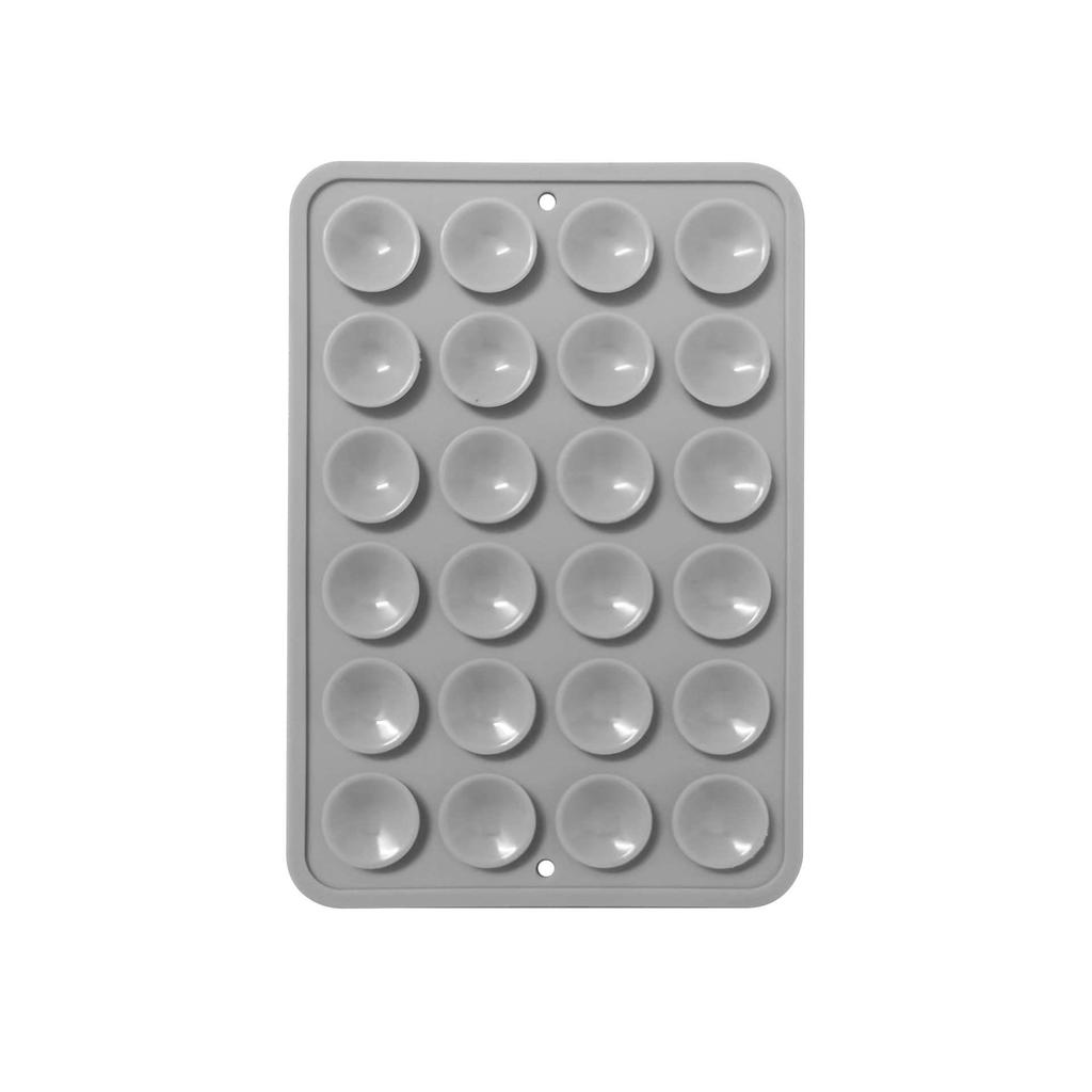 Black Silicone Anti-Slip Phone Stand: 24 Portable, Minimalist Suction Cup Stickers