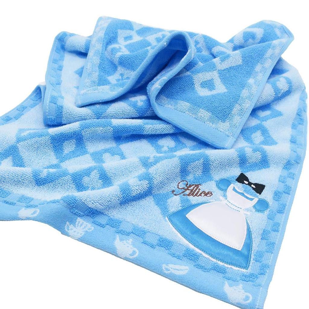 Marushin Disney Alice In Wonderland Face 34 X Alice 2005088000 Towel, 80cm, Dress, 100% Cotton,