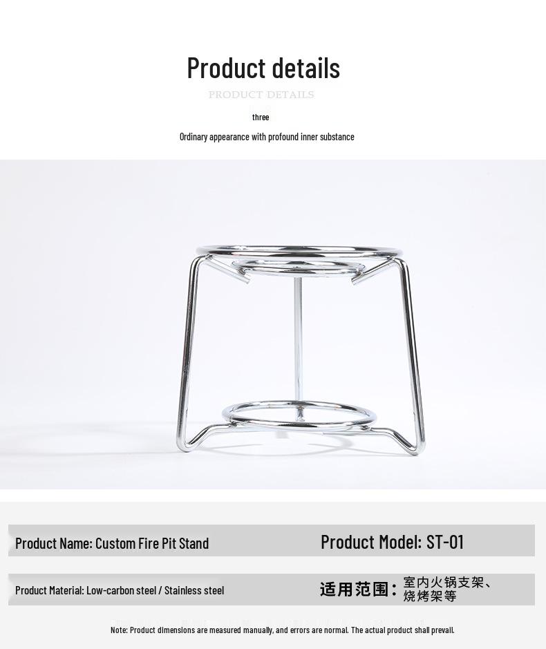 Stainless Steel Portable Outdoor Gas Stove & Alcohol Rack Stand