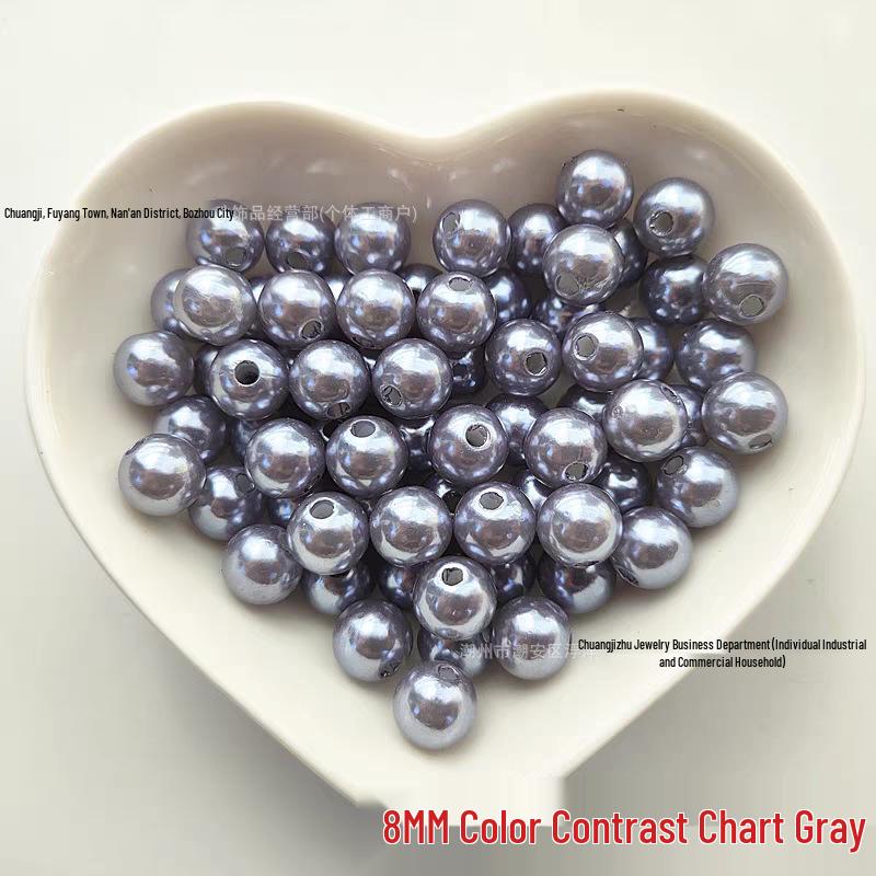 DIY Handmade Materials: 4-20mm Colored Round Loose Beads, ABS Imitation Pearls for Beading and Accessories