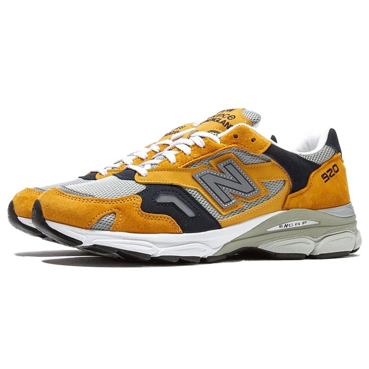 New Balance 920 Made In England Mustard Yellow Unisex Sneakers Grey Black M920YN