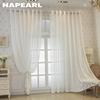 1PC NAPEARL Modern Luxury Dreamy Embossed Jacquard Curtain Translucent Sheer Curtain for Living Room Bedroom Balcony Window Home Decor