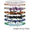 Natural stone beaded woven bracelet set versatile colored gravel crystal jewelry adjustable jewelry women