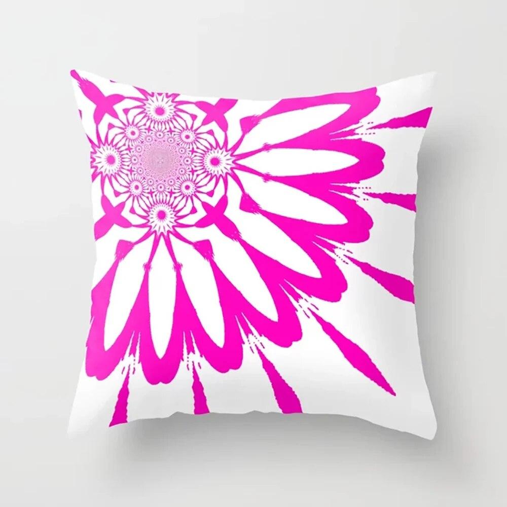 Home Decor Pillowcases Colorful Flower Printed  for Bedroom Living Room