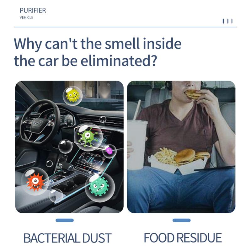 Solar Car Air Purifier Oxygen Cleaner Ozone Generator Smoke Remover Negative Ion Deodorant with Temporary Parking Number Plate