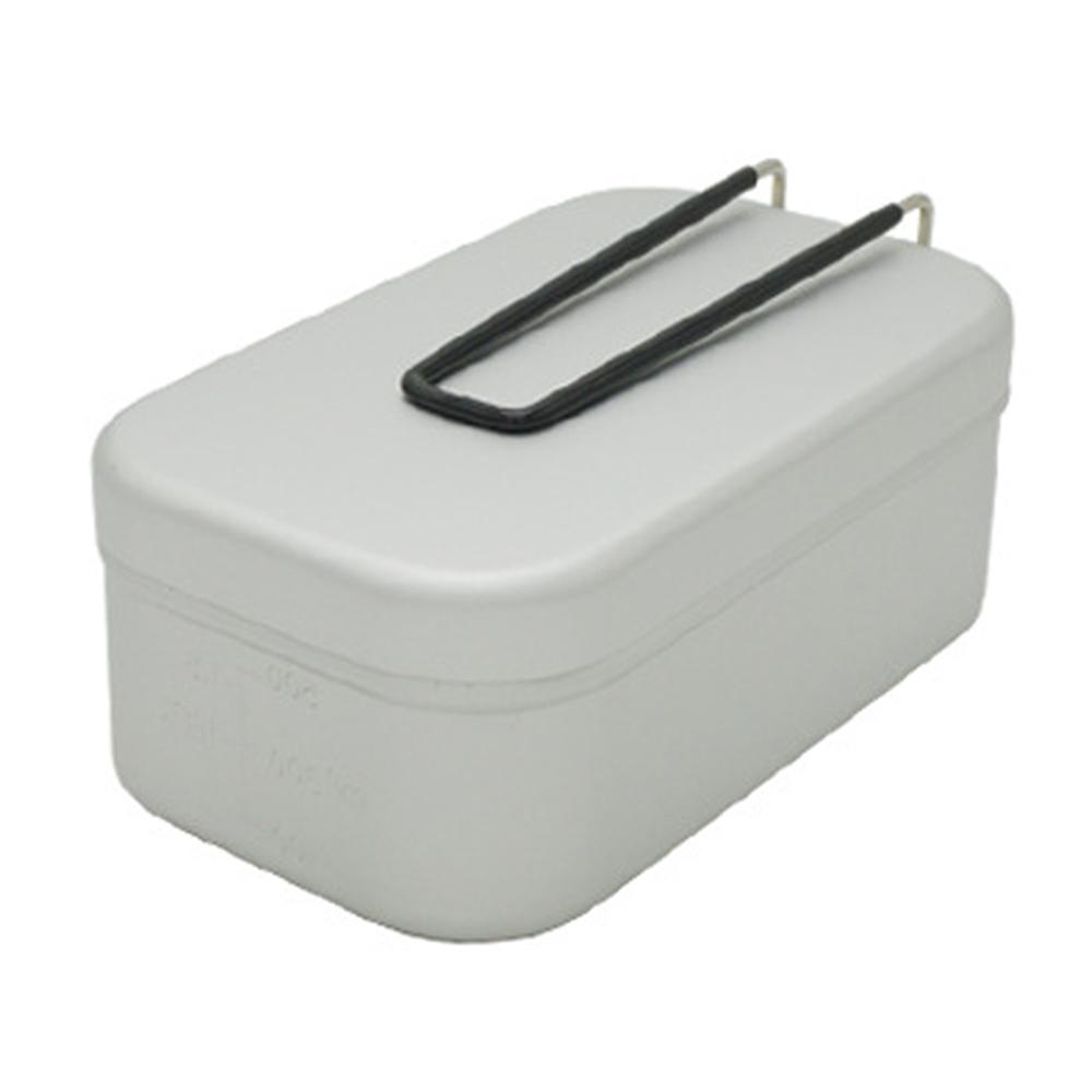 Camping Bento Box Tin Aluminum Alloy Camping Lunch Box Container with Foldable Handle for Outdoor Camping Hiking Backpacking Traveling