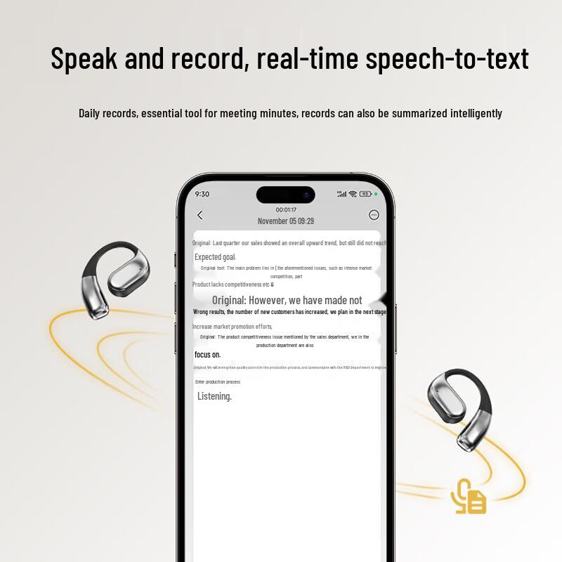 Newmine K16 Smart AI Translation Wireless Ear-hook Headset