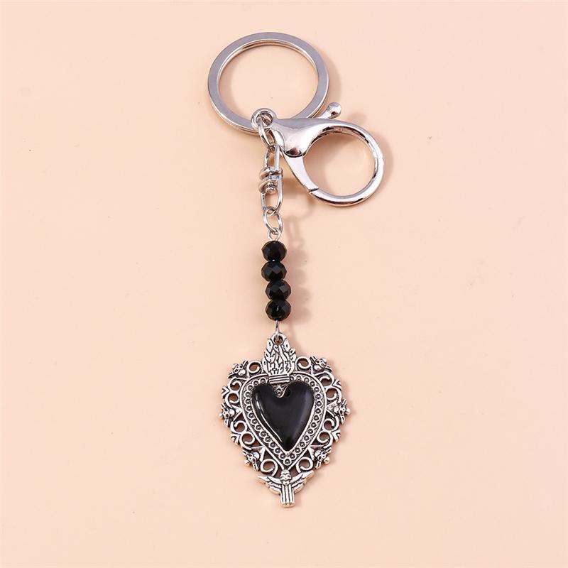 Cute Sun Moon Keychain Metal Cross Keyring Pendants for Car Key Holder Women Girls Handbag Accessories DIY Jewelry Gifts