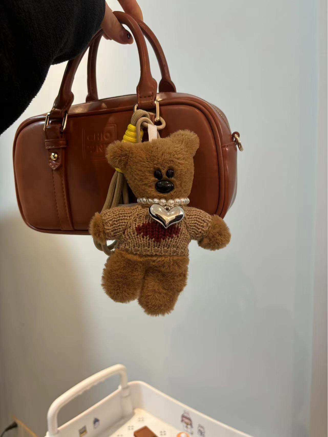 

Персонализируемый плюшевый милый брелок-подвеска в виде медведя и мобильного телефона