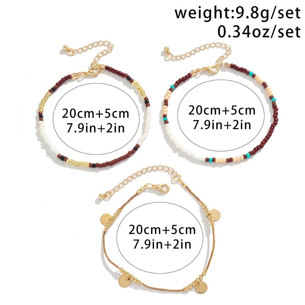 3pcs Set Bohemia Small Sequined Tassels Imitation Pearl Rice Bead Beaded Waist Chain for Women Sexy Bikini Body Chain Jewelry