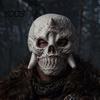 Horror Skull Mask Halloween Skeleton Mask, Fanged Distressed Cosplay Full Face for Costume Party Props Adults