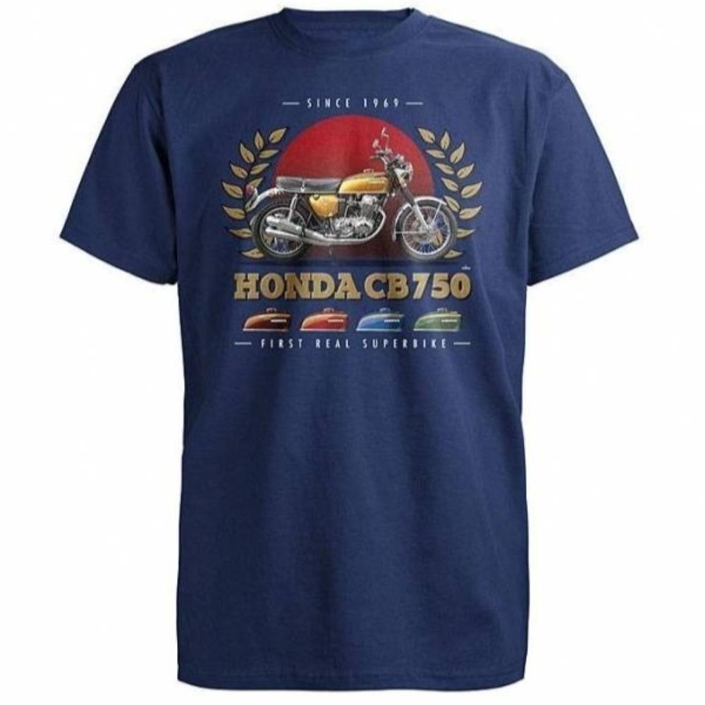 

Honda Mens and Womens Tshirt Summer Brand Cotton Tee Honda 750 Since 1969 Shortsleeved Spring Autumn Motorcycle Cycling Top 4XL