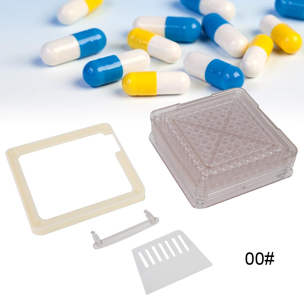 100 Holes Acrylic Capsule Filler Manual Capsule Powder Filling Machine Board  Tool for Size 00#