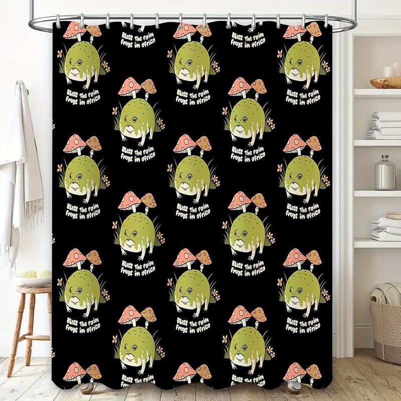 Floral Bathroom Decor Shower Curtain Tropical Leaves Nature Plants Pattern Waterproof Fabric Home Spa Hotel