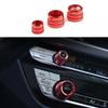 Red Aluminum 16- For BMW 7 Series Knob Cover Console Air Conditioner Button