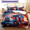 3PC Custom Name Truck Art Poster Bedding Set Duvet Cover Closure Includes 1 Duvet Cover & 2 Pillowcases for Bedroom