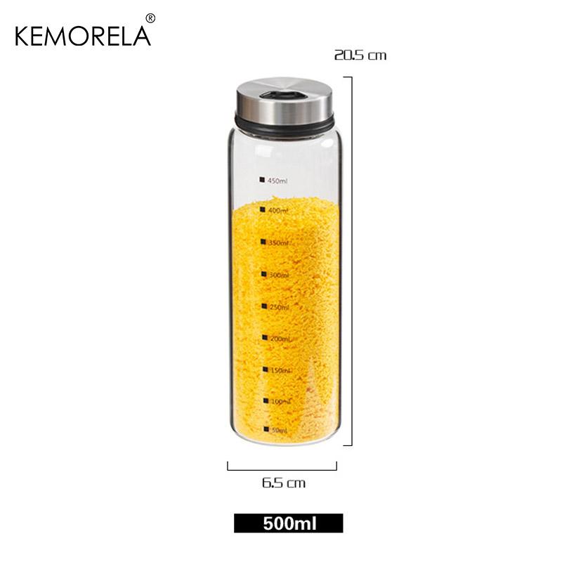 1Pcs Glass Condiment Bottle With Stainless Steel Rotatable Cap For Everyday Cooking And BBQ Pepper Shakers Kitchen Accessories