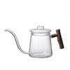 Kaffekanna för handbryggning med lång pip, hängande öron, tunn pip, värmetåligt glas, tekanna, multifunktionella kaffeglasvaror