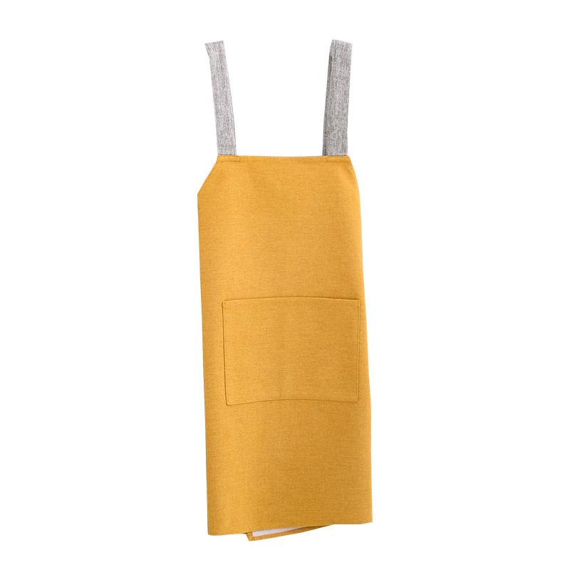 Cross-back Cotton Kitchen Apron: Sleeveless Workwear for Home, Restaurant, Milk Tea Shop, Perfect for Cross-border & Photography
