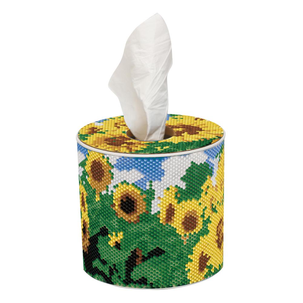 5D DIY Diamantkunst Farbiges Muster Taschentuchbox Vollbohrer Strasssteine Dekorative Taschentuchbox für Zuhause Auto Schreibtisch Dekoration Handwerk