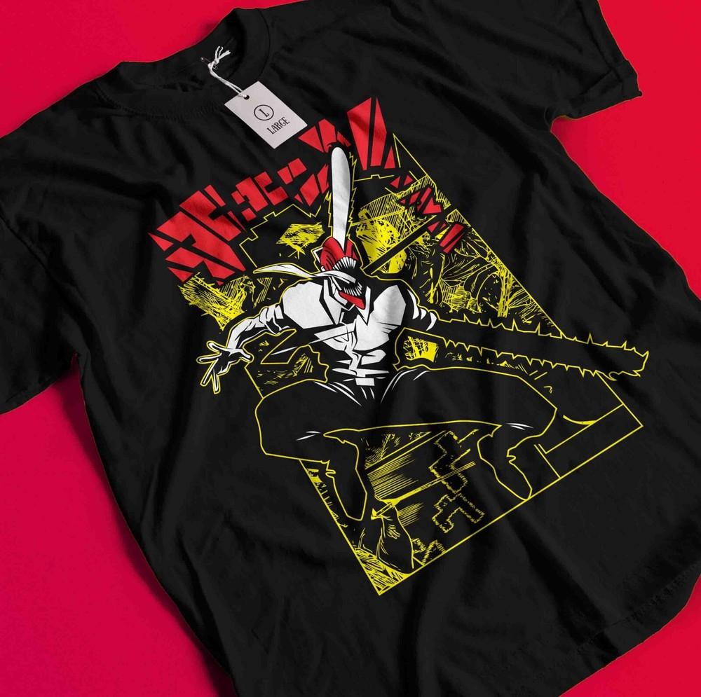 

Chainsaw Man Makima T-Shirt Asa Aki Anime Denji Shirt Power Tshirt All Size Tee BB786 4XL