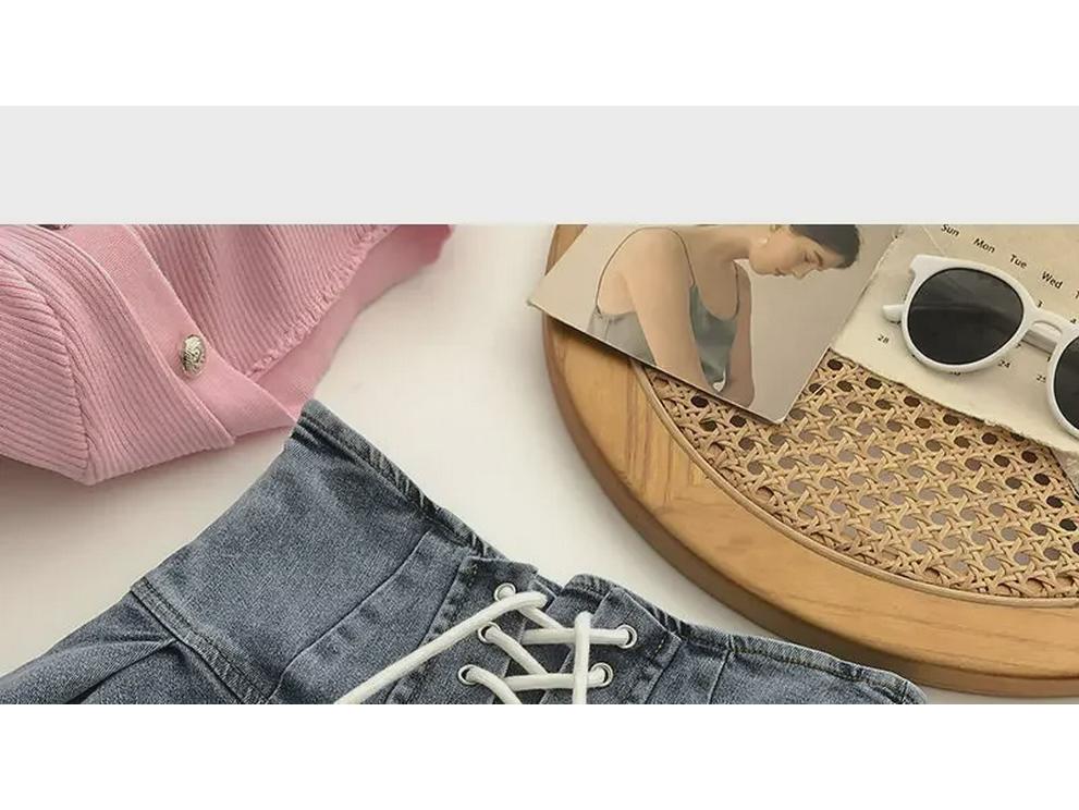 2024 Summer Slim A-Line Denim Pleated Skirt for Students