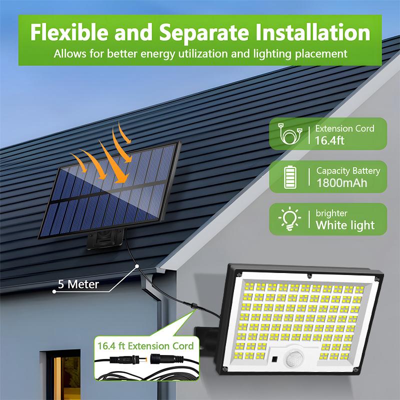 312LED Solar Motion Sensor Lights with 3 Mode, Outdoor Wall Lights for Yard, Garage, Patio Solar Light Outdoor, Solar Wall Light