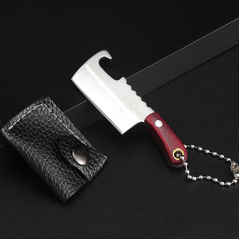 Mini Wine Bottle Opening Small Blade Kitchen Knife Unboxing Paper Cutting EDC Keychain Hanging