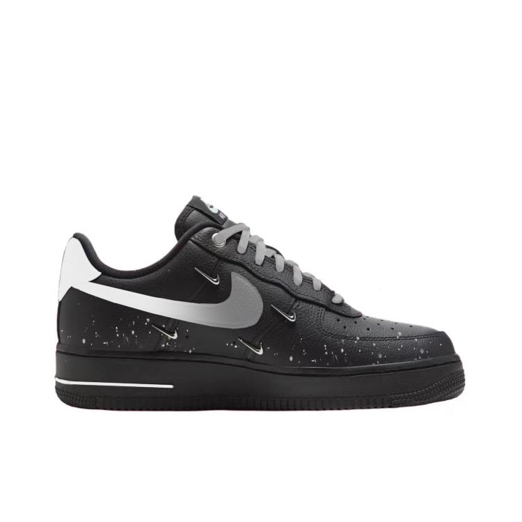 Nike Air Force 1 Abrasion Resistant Low top Skateboard Shoes Women's Black Gray HQ1180-001(Team352-)