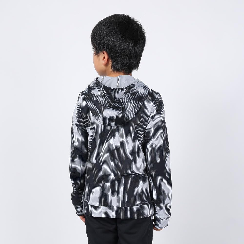 Under Armour UA ARMOUR FLEECE PRINTED BIG LOGO HOODIE Black White YLG