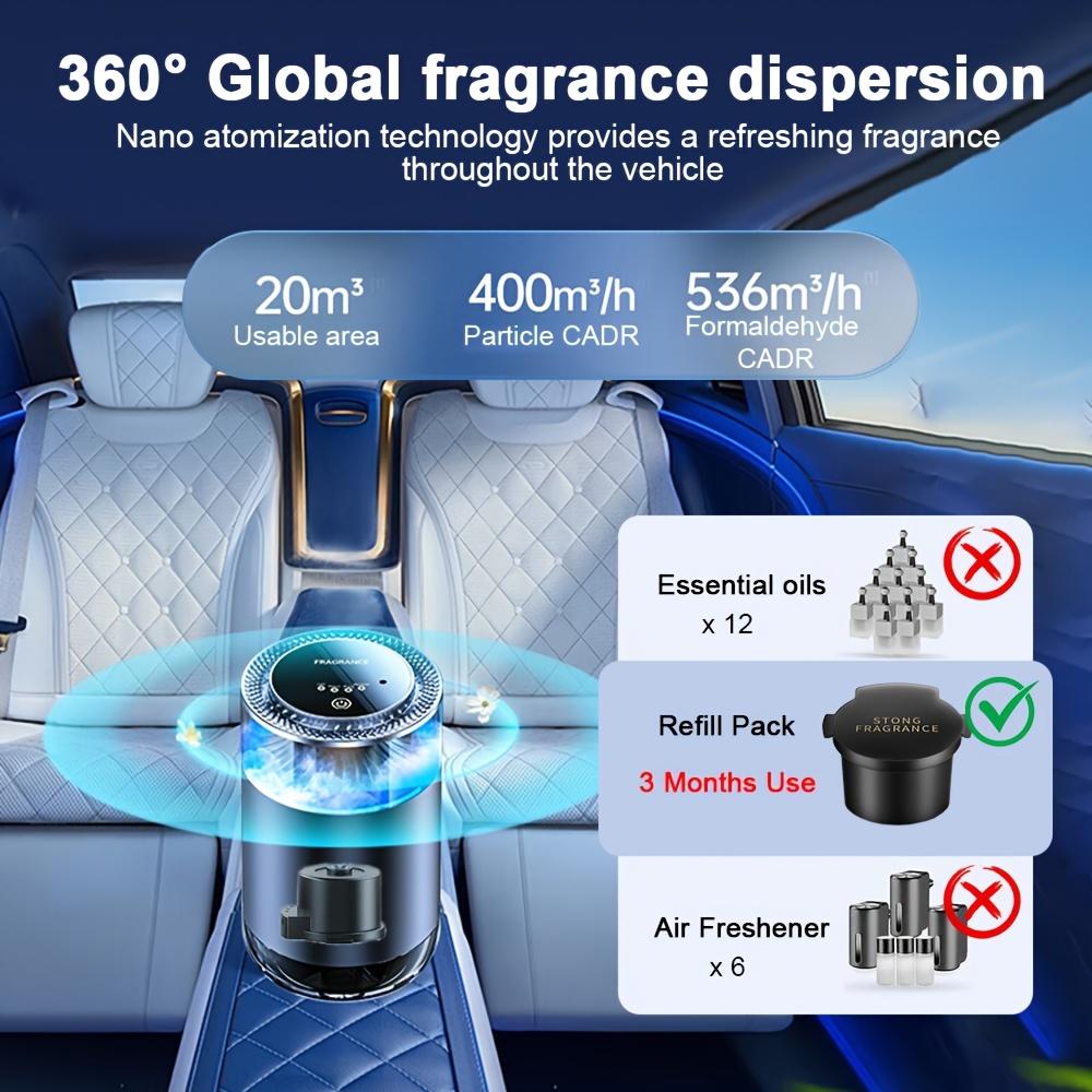 Smart Car Aroma Diffuser Cloud Mist With Sound RGB Light Auto Air Freshener Rechargeable Removing Odors Car Accessories