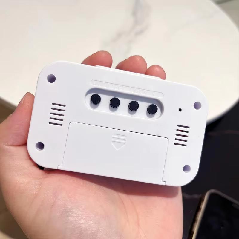 Mini Digital Alarm Clock  LED Backlight Snooze Timer Multifunction Desktop Clock For Kids Students Kitchen Time Management Tool