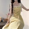Vânt blând rochie franțuzească cu buline fără mâneci pentru femei, nouă de vară, talie subțire, dulce, rochie prima iubire, copii