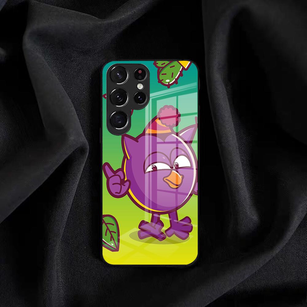 Cartoon S-Smeshariki Phone Case For Samsung S25 Edge Ultra S23 S22 S21 S20 Ultra Plus S24 Fe A54 A53 A25 Glass Cover