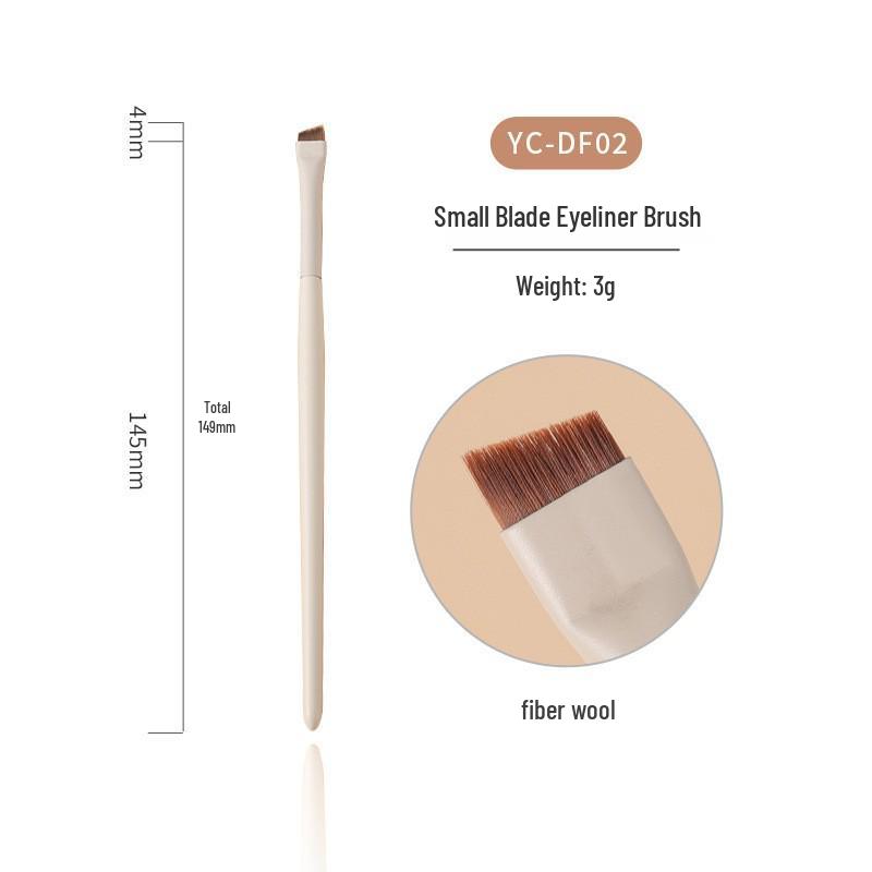 Pincel Angulado en Forma de Hoz para Delineador de Ojos y Cejas para Maquillaje Bajo los Ojos
