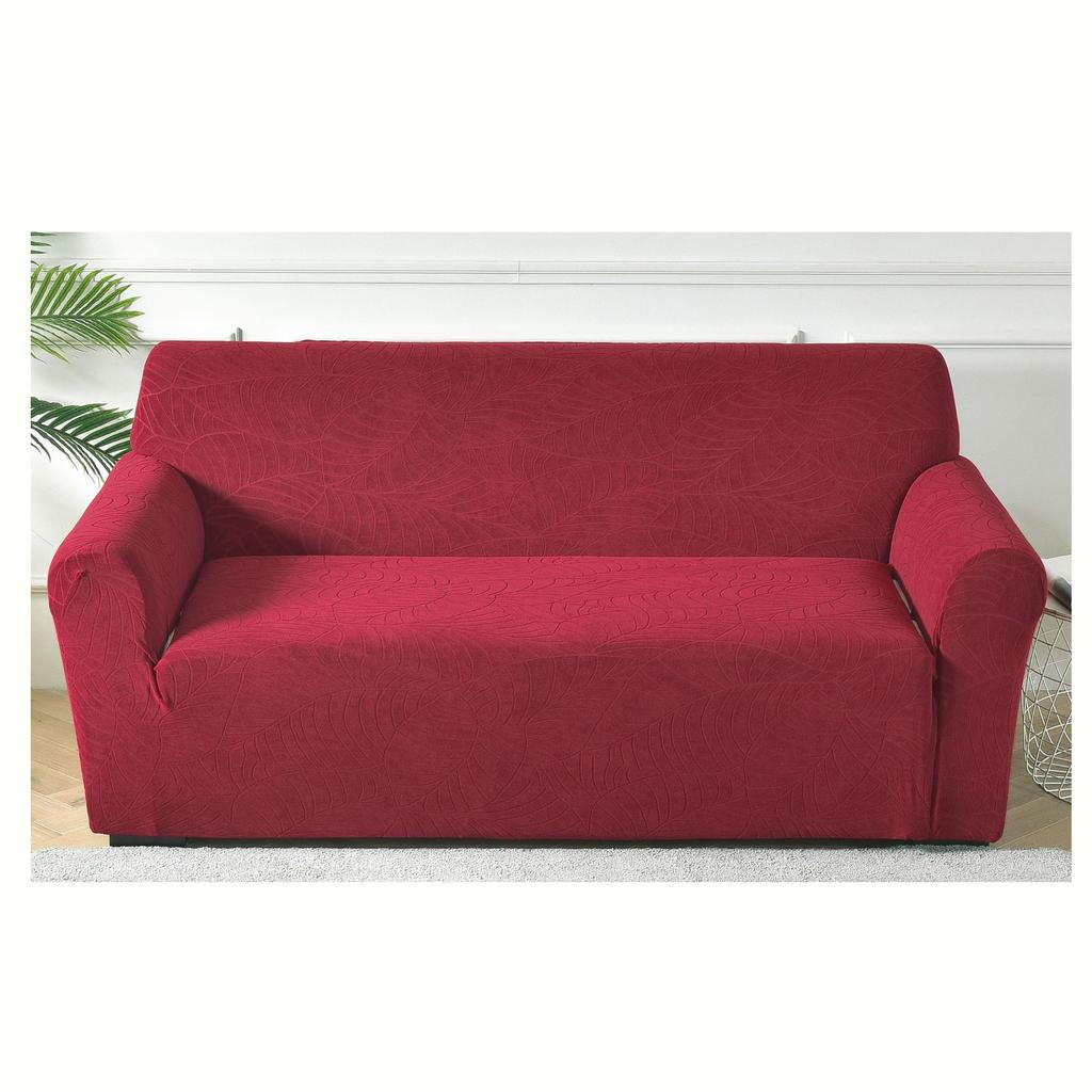 1pc Waterproof Jacquard Sofa Slipcover Elastic Non-slip Large Leaf Sofa Cover for Bedroom Office Living Room Home Decor