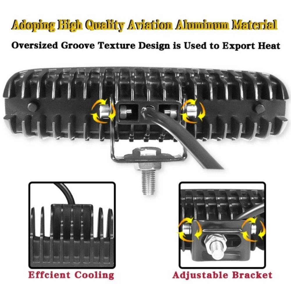 18W Power LED Daytime Running Lights Super Bright 6000K White Spotlights High Bright Aluminum Alloy LED Work Light SUV Truck