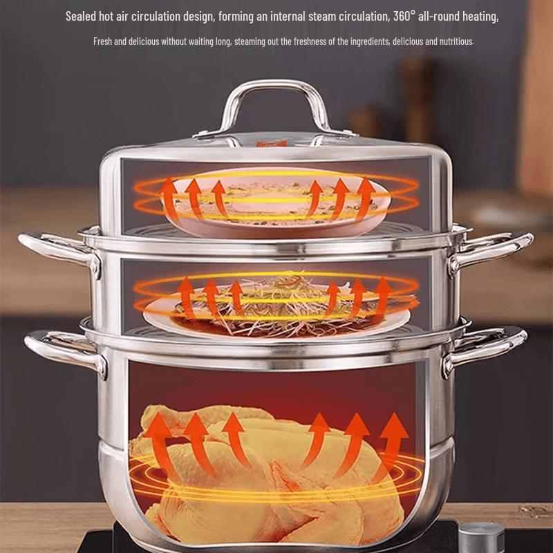 Kangbach 3-Layer 30cm Stainless Steel Steamer Pot