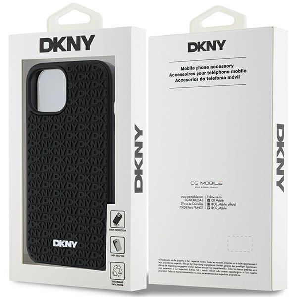 Dkny Dkhcp15M3Drpwk Iphone 15 Plus6.7 Czarny/Black Hardcase 3D Rubber Repeat Pattern