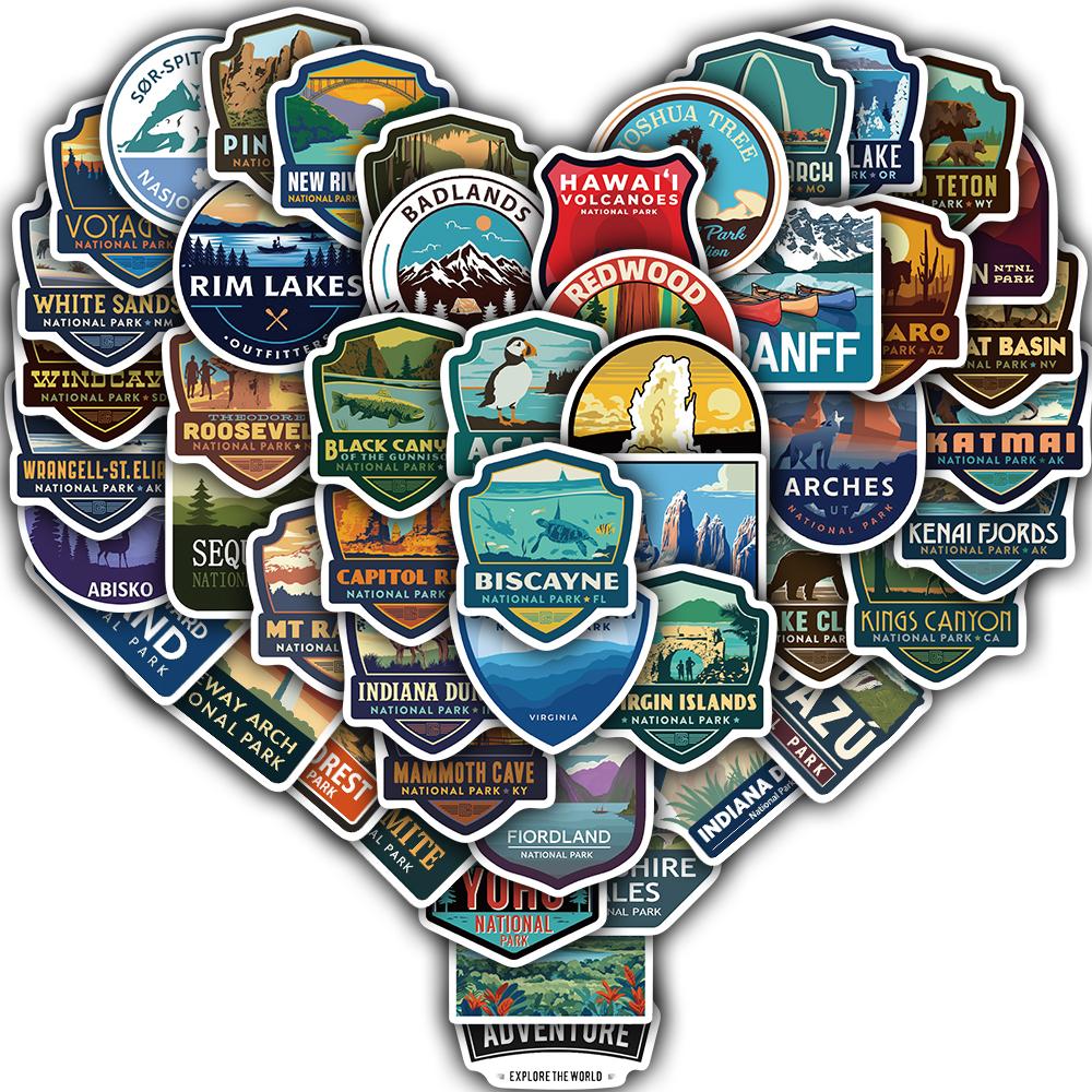 

50PCS Vintage Park Stickers Harajuku Aesthetic Funny Coffee Skateboard Scene Fashion Wall Cartoon Community Dormitory Stickers