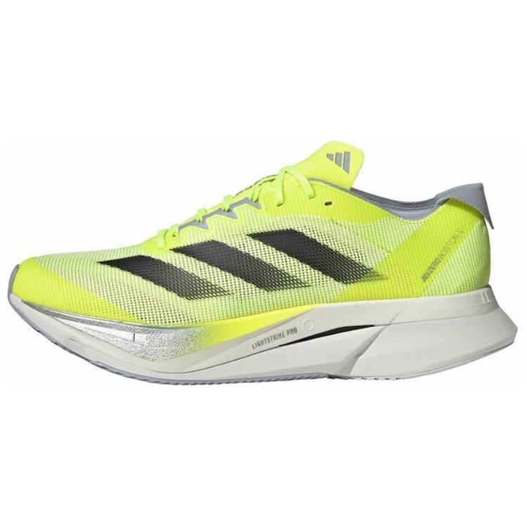 adidas Adizero Boston 12 Lucid Lemon Core Black Silver Metallic Men s JQ2553 EU 44