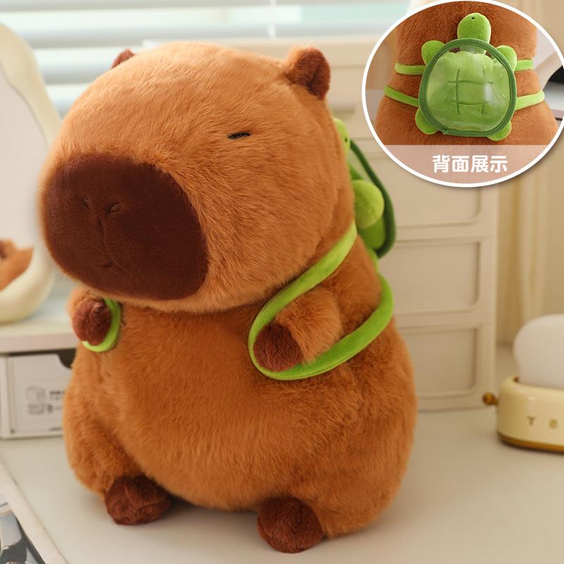 Capybara Stuffed Plush Toys Turtle Backpack Dolls Cute Capybara Plushies Animal Cushions Pillows Companionship Gifts