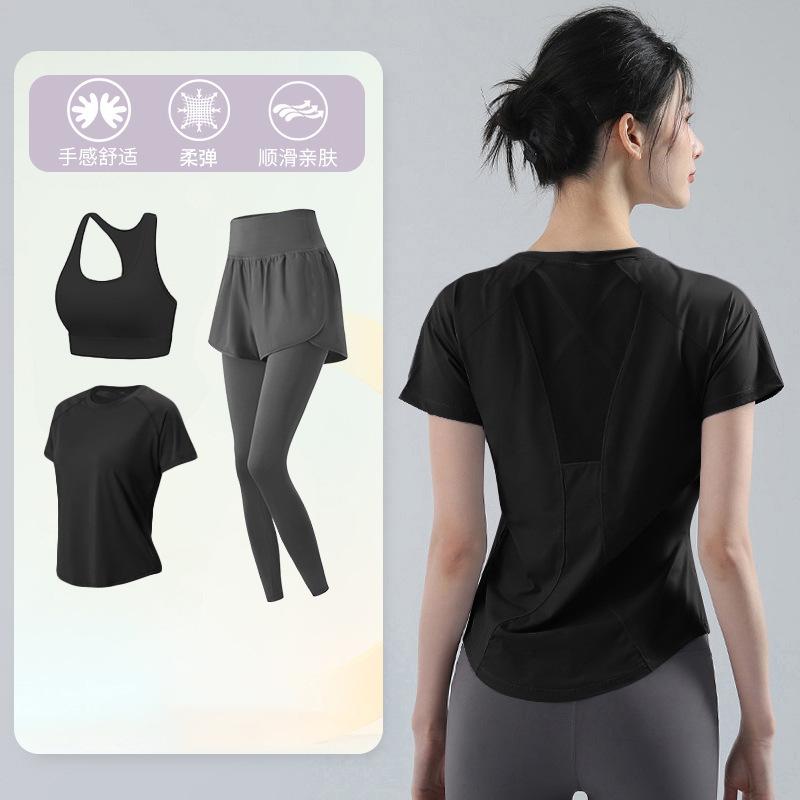 Tennis Suit Women's Short-sleeved Training Clothes Outdoor Running Quick-drying Clothes Thin Badminton T-shirt Fitness Clothes