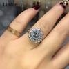 Lindon Classic Copper Alloy Zircon Ring Ladies Jewelry Wedding Promise Party Gift