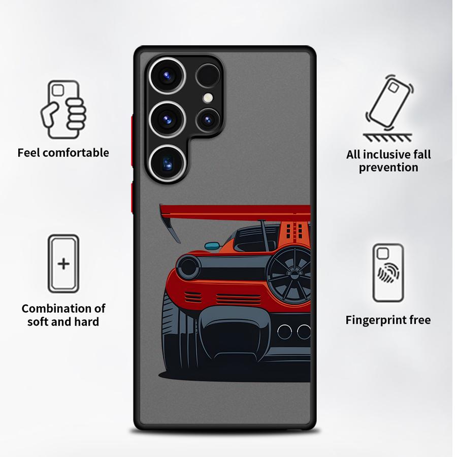 Funda Back Phone Cover Case for Samsung Galaxy S23 FE Note 20 Ultra 10+ S25 Ultra S24 Plus S21 S20 FE S26 S22 Cartoon Cool Car